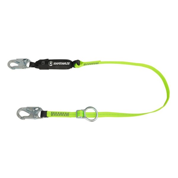 Safewaze PRO 6' Tie-Back Energy Absorbing Lanyard: Adjustable Ring FS455